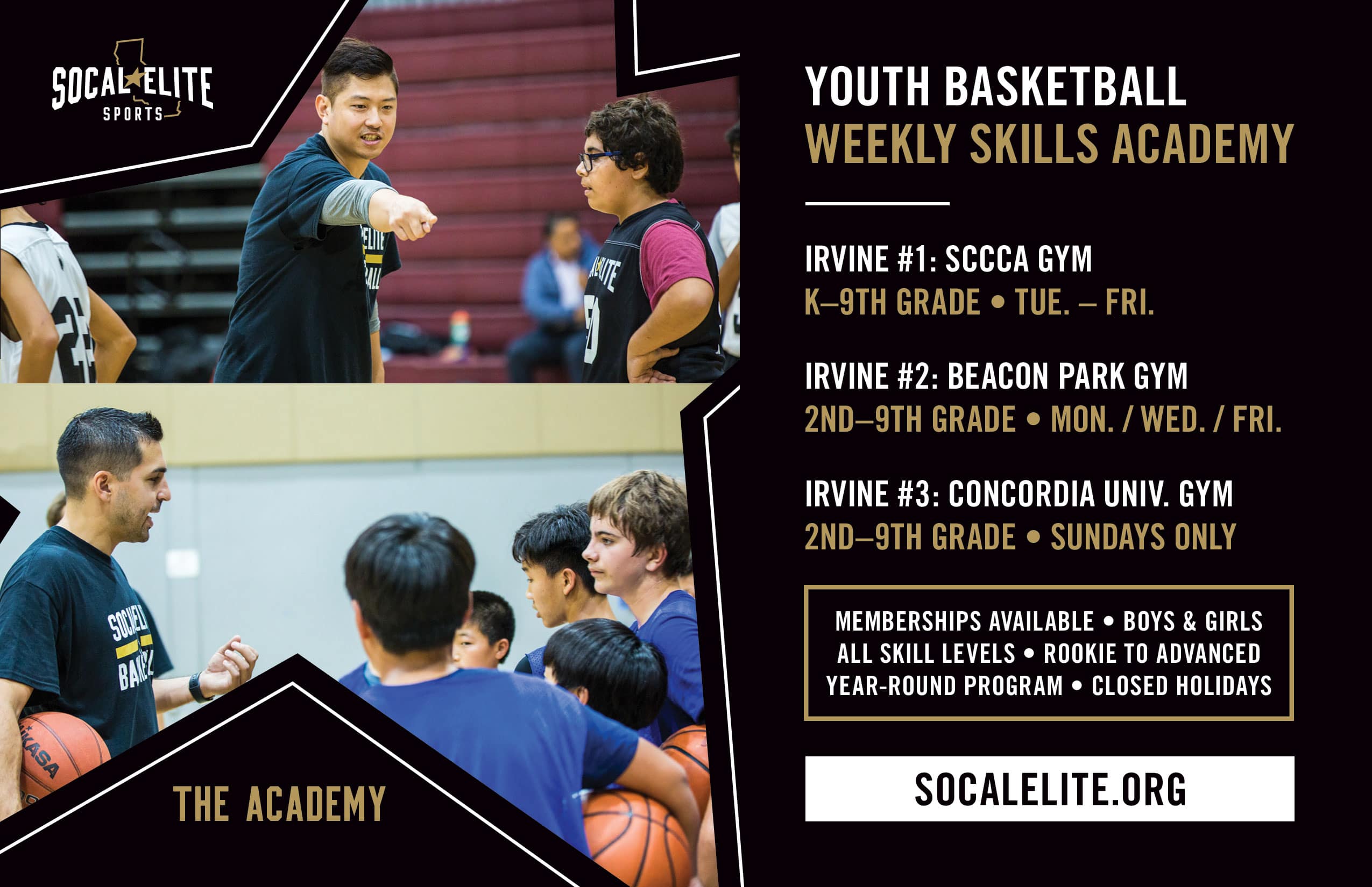 Irvine Youth Basketball Recreational Leagues, Camps & Academy Recreational Leagues, Camps